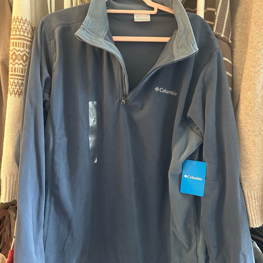 Columbia Navy Blue Quarter-Zip Fleece Pullover